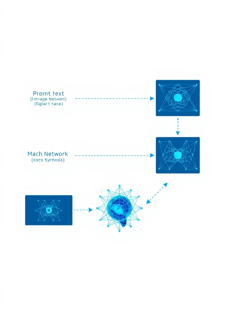 A technical diagram showing the process of image generation,