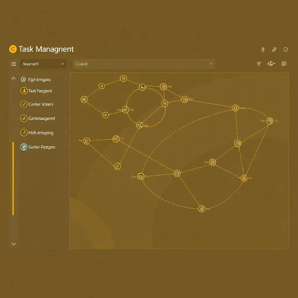 A high-tech minimalist digital dashboard showing abstract ta